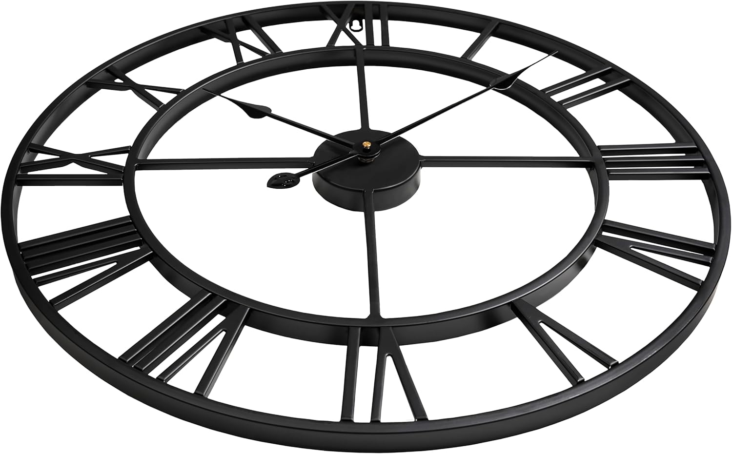 CLXEAST 30 Inch Wall Clock,Large Champagne Gold Metal Roman Numeral Wall Clock, Modern Wall Clocks for Living Room Decor