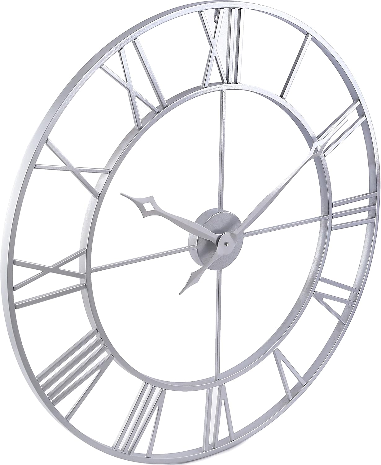 CLXEAST 30 Inch Wall Clock,Large Champagne Gold Metal Roman Numeral Wall Clock, Modern Wall Clocks for Living Room Decor